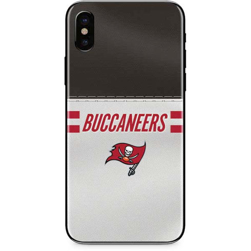NFL Tampa Bay Buccaneers White Striped iPhone XS Skin