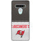 NFL Tampa Bay Buccaneers White Striped LG Stylo 6 Clear Case