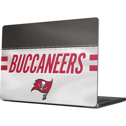 NFL Tampa Bay Buccaneers White Striped MacBook Pro 14in (2021-24) Skin