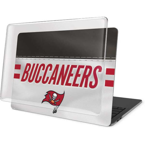 NFL Tampa Bay Buccaneers White Striped MacBook Pro 15in (2016-19) Case plus Skin