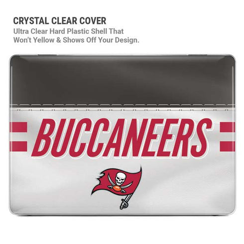 NFL Tampa Bay Buccaneers White Striped MacBook Pro 16in (2019-20) Case plus Skin