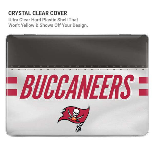 NFL Tampa Bay Buccaneers White Striped MacBook Pro 16in (2021-25) Case plus Skin