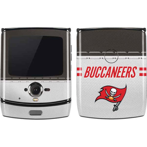NFL Tampa Bay Buccaneers White Striped Motorola RAZR Skin