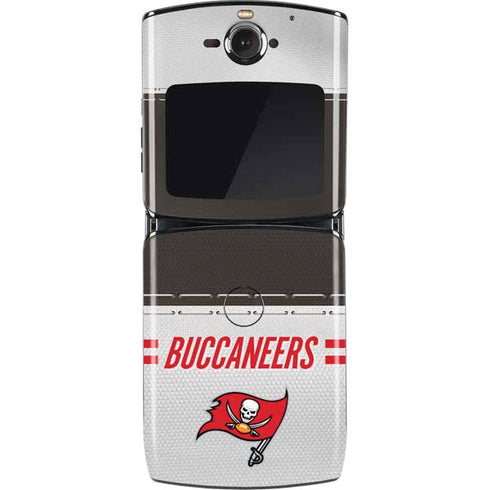 NFL Tampa Bay Buccaneers White Striped Motorola RAZR Skin