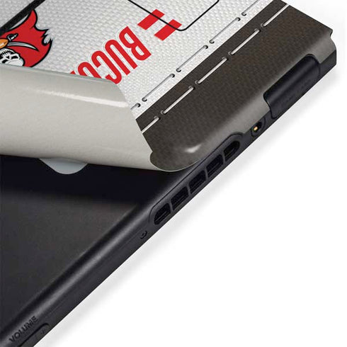 NFL Tampa Bay Buccaneers White Striped Nintendo Switch Bundle Skin