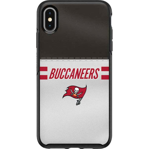NFL Tampa Bay Buccaneers White Striped Otterbox Symmetry iPhone Skin