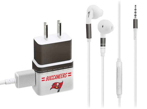 NFL Tampa Bay Buccaneers White Striped Phone Charger Skin