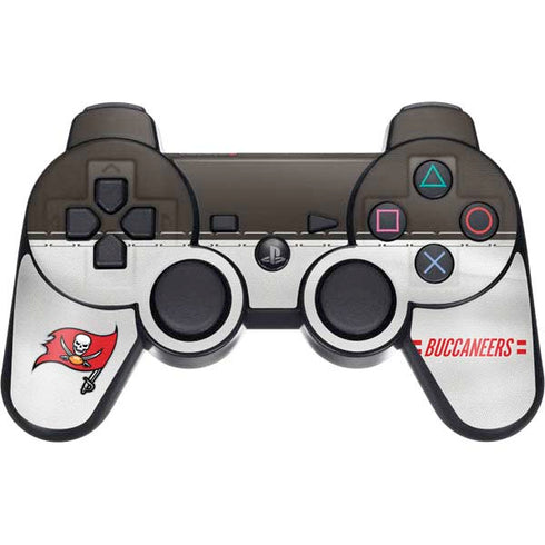 NFL Tampa Bay Buccaneers White Striped PS3 Dual Shock wireless controller Skin