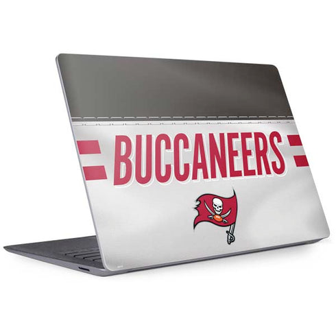 NFL Tampa Bay Buccaneers White Striped Surface Laptop 3 13.5in Skin