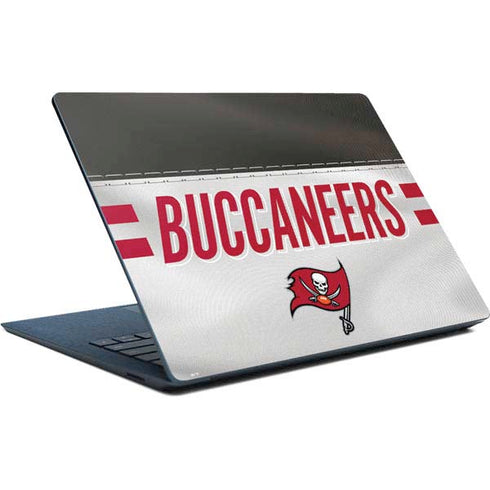 NFL Tampa Bay Buccaneers White Striped Surface Laptop Skin