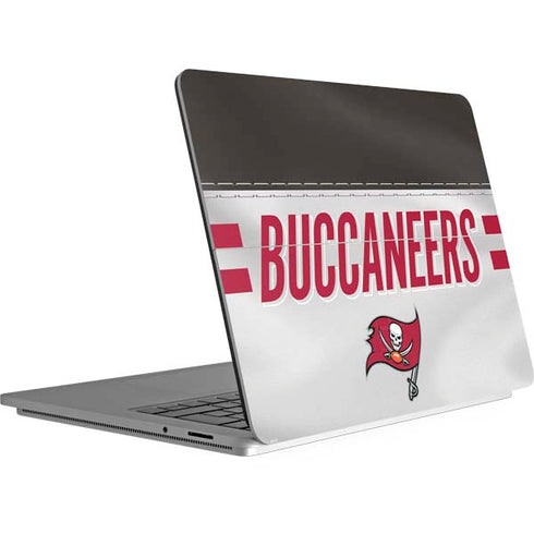 NFL Tampa Bay Buccaneers White Striped Surface Laptop Studio Skin