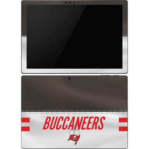 NFL Tampa Bay Buccaneers White Striped Surface Pro 6 Skin