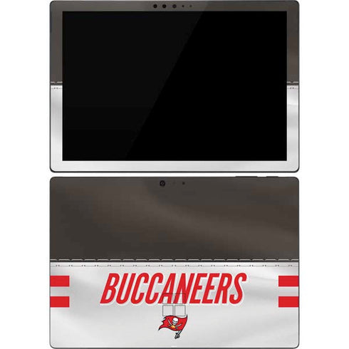 NFL Tampa Bay Buccaneers White Striped Surface Pro 7 Skin