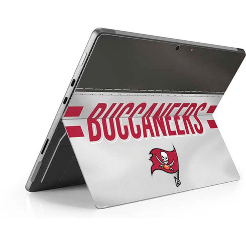 NFL Tampa Bay Buccaneers White Striped Surface Pro 9 Skin