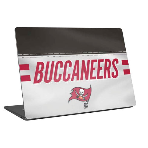 NFL Tampa Bay Buccaneers White Striped Universal Laptop 13in (10.6 x 7.6in) Skin
