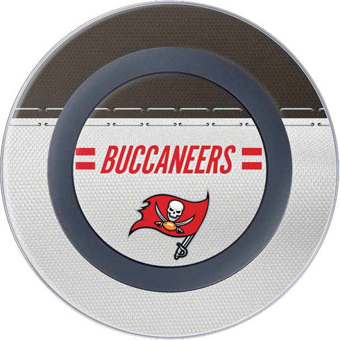 NFL Tampa Bay Buccaneers White Striped Wireless Charger Skin