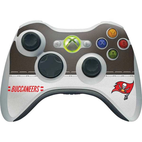 NFL Tampa Bay Buccaneers White Striped Xbox 360 Wireless Controller Skin