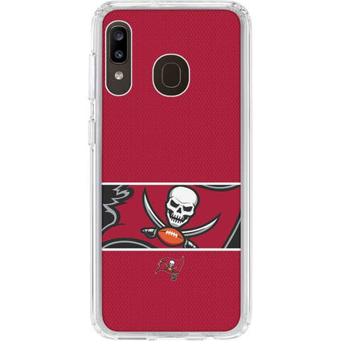 NFL Tampa Bay Buccaneers Zone Block Galaxy A20 Clear Case