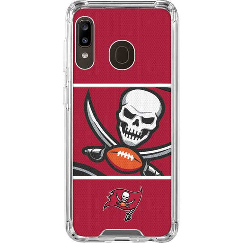 NFL Tampa Bay Buccaneers Zone Block Galaxy A30 Clear Case