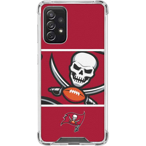 NFL Tampa Bay Buccaneers Zone Block Galaxy A72 5G Clear Case