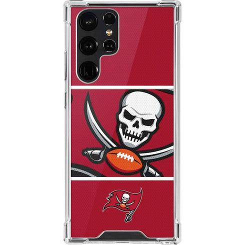 NFL Tampa Bay Buccaneers Zone Block Galaxy S22 Ultra Clear Case