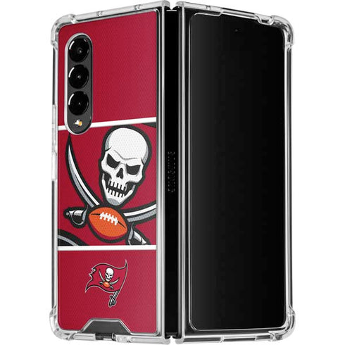 NFL Tampa Bay Buccaneers Zone Block Galaxy Z Fold4 5G Clear Case