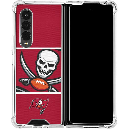NFL Tampa Bay Buccaneers Zone Block Galaxy Z Fold4 5G Clear Case