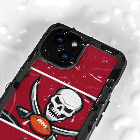 NFL Tampa Bay Buccaneers Zone Block iPhone 15 Waterproof Case