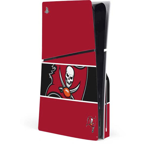 NFL Tampa Bay Buccaneers Zone Block PS5 Slim Disk Console Skin