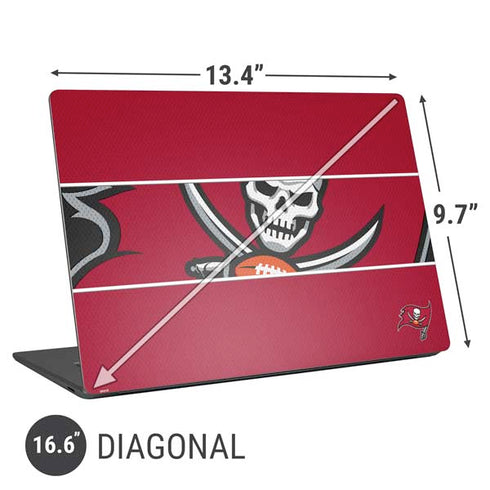 NFL Tampa Bay Buccaneers Zone Block Universal Laptop 16.6in (13.4 x 9.7in) Skin
