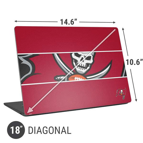 NFL Tampa Bay Buccaneers Zone Block Universal Laptop 18in (14.6 x 10.6in) Skin