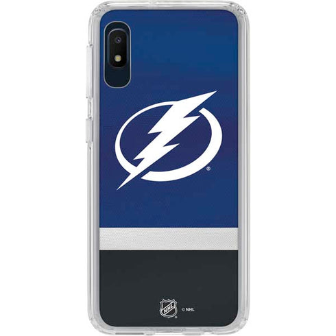 NHL Tampa Bay Lightning Alternate Jersey Galaxy A10e Clear Case