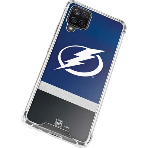 NHL Tampa Bay Lightning Alternate Jersey Galaxy A12 Clear Case