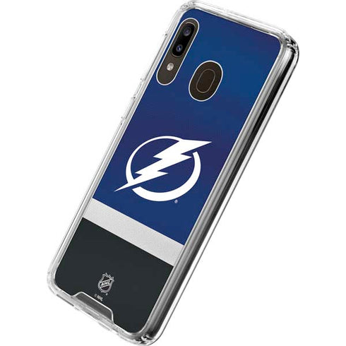 NHL Tampa Bay Lightning Alternate Jersey Galaxy A30 Clear Case