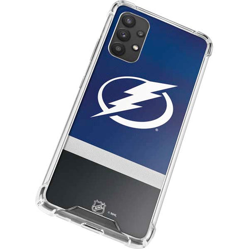 NHL Tampa Bay Lightning Alternate Jersey Galaxy A32 5G Clear Case