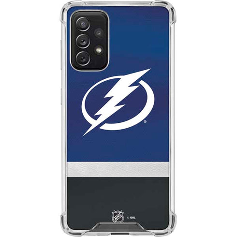 NHL Tampa Bay Lightning Alternate Jersey Galaxy A72 5G Clear Case