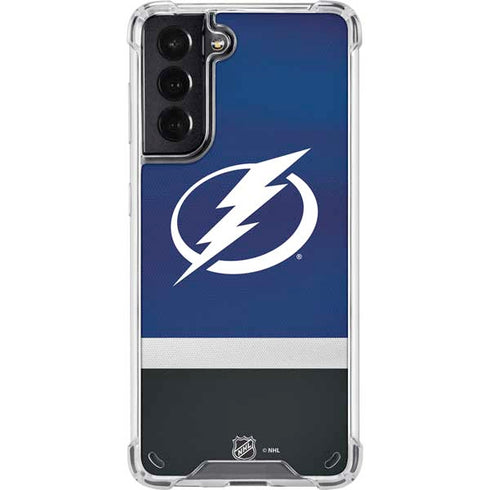 NHL Tampa Bay Lightning Alternate Jersey Galaxy S21 5G Clear Case