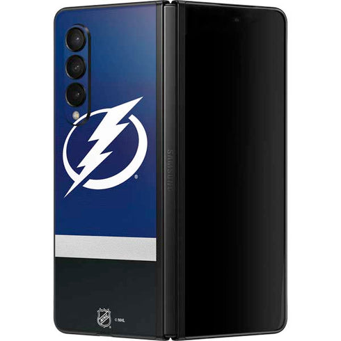 NHL Tampa Bay Lightning Alternate Jersey Galaxy Z Fold3 5G Skin