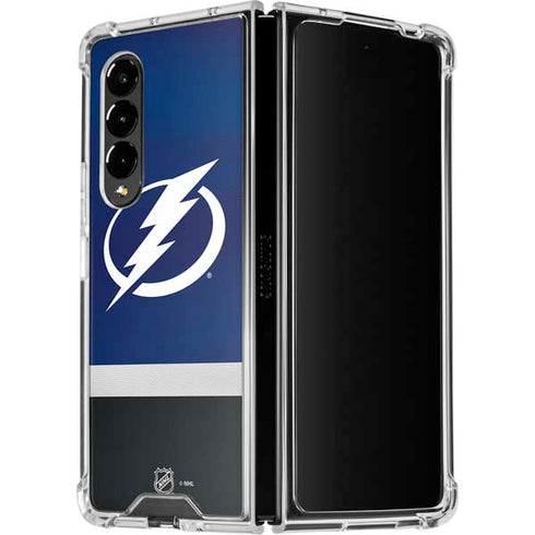 NHL Tampa Bay Lightning Alternate Jersey Galaxy Z Fold4 5G Clear Case