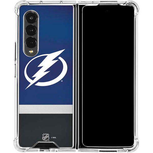 NHL Tampa Bay Lightning Alternate Jersey Galaxy Z Fold4 5G Clear Case