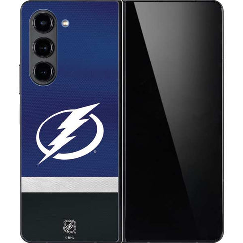 NHL Tampa Bay Lightning Alternate Jersey Galaxy Z Fold5 5G Skin