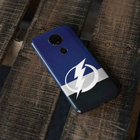 NHL Tampa Bay Lightning Alternate Jersey Moto E5 Plus Skin