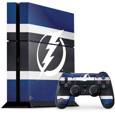 NHL Tampa Bay Lightning Alternate Jersey PS4 Console and Controller Bundle Skin