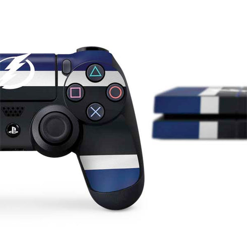 NHL Tampa Bay Lightning Alternate Jersey PS4 Console and Controller Bundle Skin