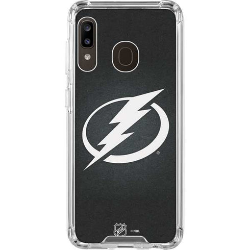 NHL Tampa Bay Lightning Black Background Galaxy A30 Clear Case