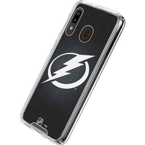 NHL Tampa Bay Lightning Black Background Galaxy A30 Clear Case
