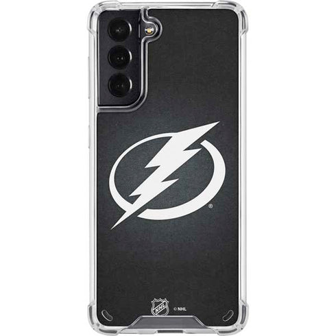 NHL Tampa Bay Lightning Black Background Galaxy S21 5G Clear Case