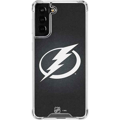 NHL Tampa Bay Lightning Black Background Galaxy S21 FE Clear Case