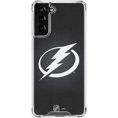 NHL Tampa Bay Lightning Black Background Galaxy S21 Plus 5G Clear Case