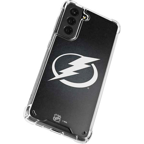 NHL Tampa Bay Lightning Black Background Galaxy S21 Plus 5G Clear Case